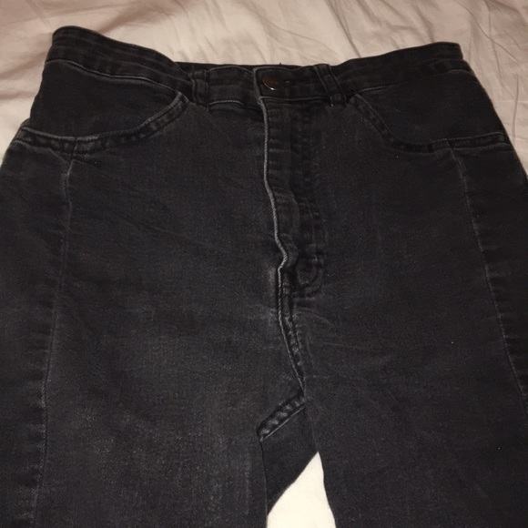 Dark grey skinny high waist jeans - Picture 2 of 4